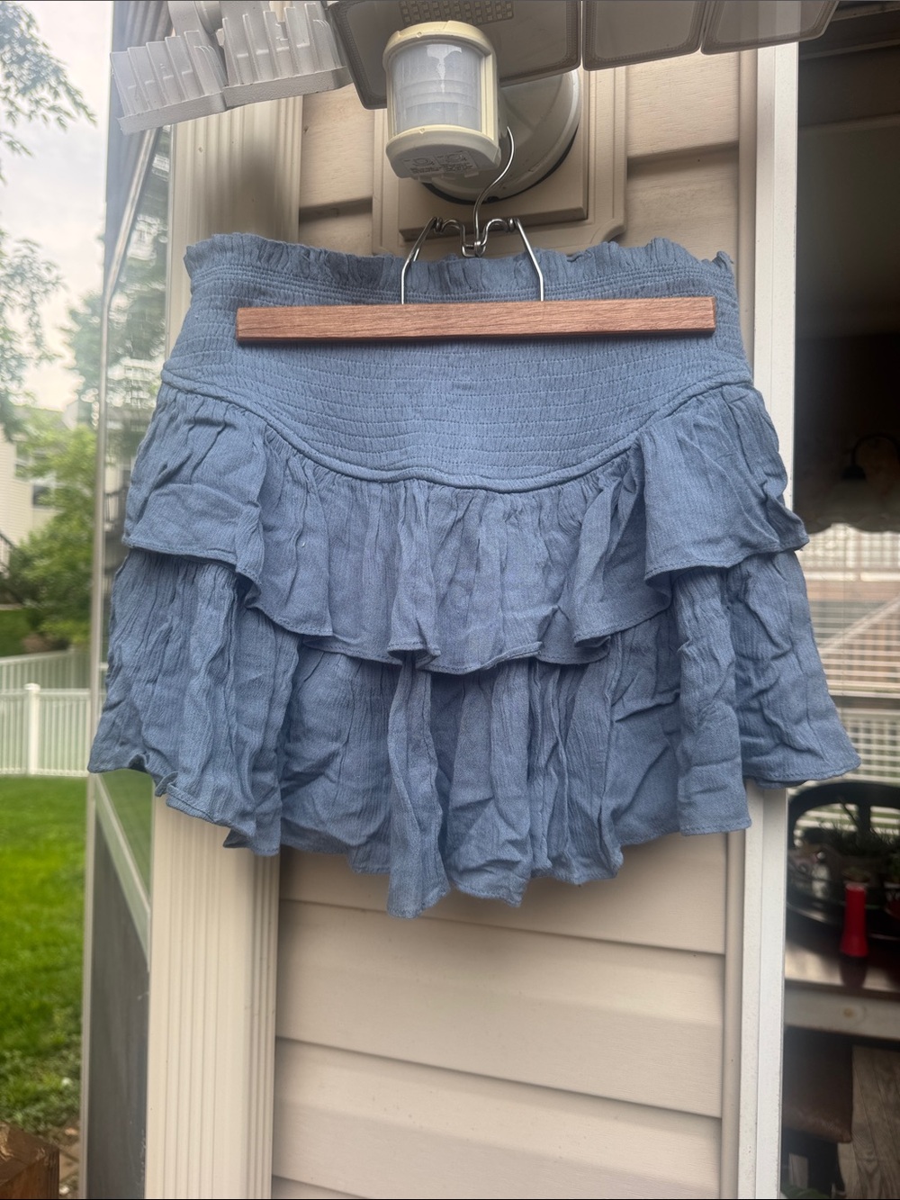 Blue Tiered Ruffle Mini Skirt - MOD On Trend size S